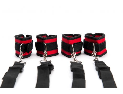 Black And Red Wrist And Ankle Bed - 2