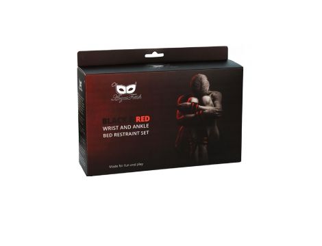 Black And Red Wrist And Ankle Bed - 4