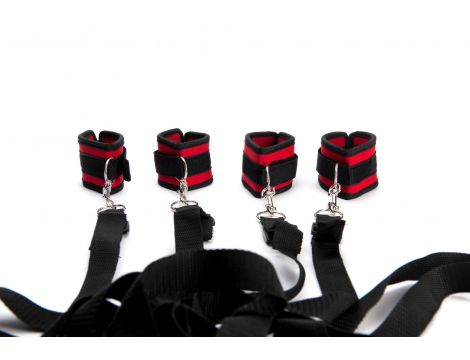 Black And Red Wrist And Ankle Bed - 3