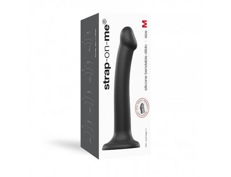 Dildo silikonowe zginane Strap on me czarny M - 8