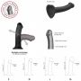 Dildo silikonowe zginane Strap on me czarny M - 6