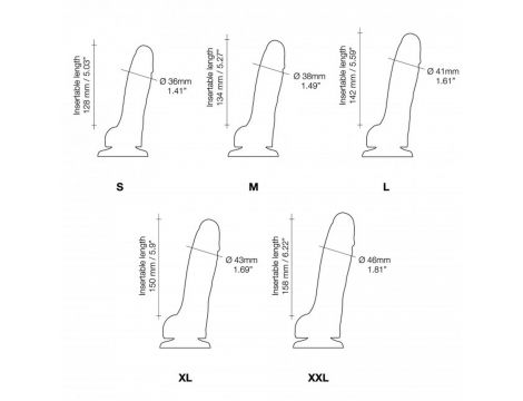 Dildo realistyczne Strap on me z przesuwaną skórą fuksjowe L - 5