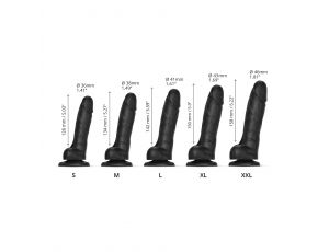 Realistyczne dildo Sliding Skin Strap-on-me czarne M