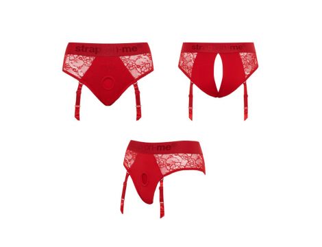 HARNESS LINGERIE DIVA - XXL - RED - 4