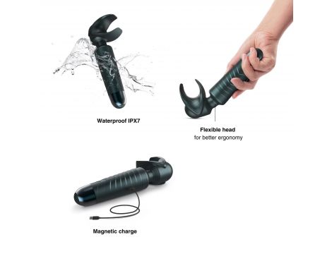 Masturbator wibrujący Man.wand EVO szary 20 cm USB - 3