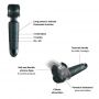 Masturbator wibrujący Man.wand EVO szary 20 cm USB - 3