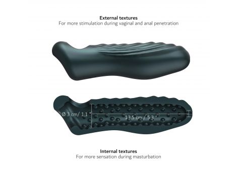 Przedłużka na penisa Ryzer Max Man.wand szara 18 cm - 6