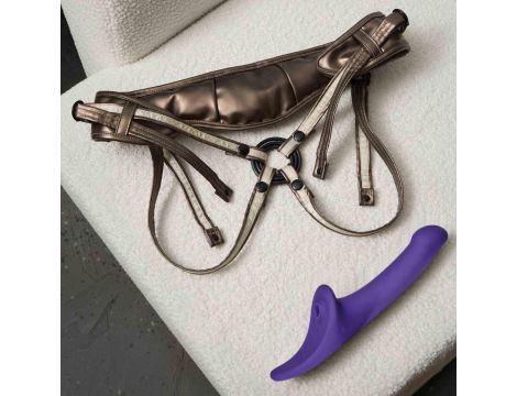Dildo multiorgazmiczne Strap on me fioletowe S - 5