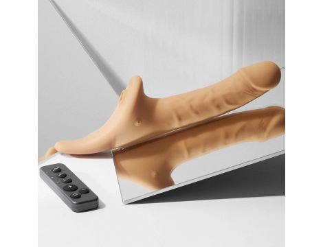 Dildo realistyczne Strap on me M waniliowe z pilotem - 3