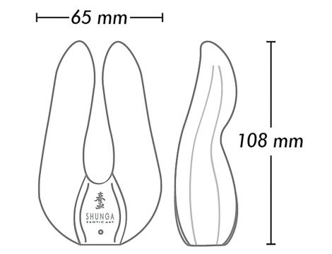 Wibrator podwójny Shunga Aiko silikonowy różowy USB 11 cm