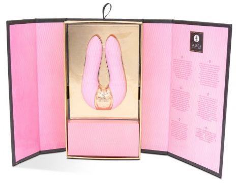 Wibrator podwójny Shunga Aiko silikonowy różowy USB 11 cm - 7