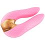 Wibrator podwójny Shunga Aiko silikonowy różowy USB 11 cm - 4