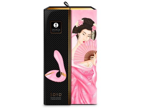 Wibrator silikonowy Shunga Soyo różowy USB 17 cm