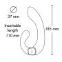 Wibrator Shunga Miyo silikonowy czarny USB 18 cm - 2