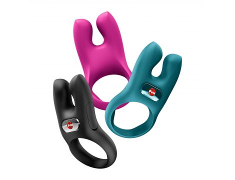 Pierścień erekcyjny wibrujący Fun Factory Nos różowy podwójny USB - 5