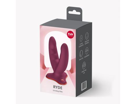 Dildo podwójne z przyssawką Fun Factory Ryde bordowe - 11