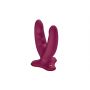 Dildo podwójne z przyssawką Fun Factory Ryde bordowe - 4