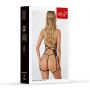 Body siateczkowe erotyczne z ekoskórą SoftLine czarny L - 3
