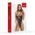 Koronkowe body erotyczne z obrożą SoftLine niebiesko czarne 2XL