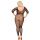 Bodystocking siateczkowy Dragonfly z dużymi oczkami SoftLine czarny XL 3XL