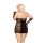 Babydoll Andrea koronkowa kwiatowa czarna XL z rękawiczkami SoftLine