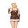 Kostium Charlotte tiulowy koronkowy plus size czarny XL SoftLine