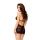 Koszulka baby doll Larisa koronkowa siateczkowa push up czarny S/M SoftLine