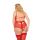 Body siateczkowe koronkowe Amelia SoftLine czerwone 2XL