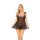 Rozkloszowana koszulka babydoll Cora SoftLine Collection czarny M/L