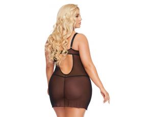 Koszulka babydoll Aldona SoftLine czarna 3XL z stringami