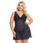 Zmysłowa koszulka baby doll Berta niebieska 2XL SoftLine Collection - 2