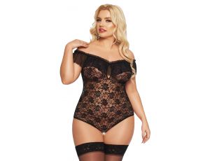 Koronkowe body Kamila SoftLine Collection czarny 2XL