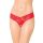 Koronkowe stringi z pęknięciem SoftLine 2440 czerwone M/L