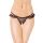 Koronkowe stringi z otwartym krokiem SoftLine 2452 czarne M/L