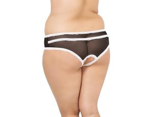 Stringi siateczkowe z wycięciami SoftLine 2471 czarne XL