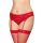 Pas do pończoch SoftLine z stringami czerwony 2XL
