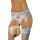 Pas do pończoch ze stringami koronkowy SoftLine 3317 biały M/L