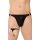 Stringi satynowe z rozpięciami SoftLine Collection 4432 czarne XL