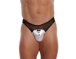 Siatęczkowe stringi SoftLine 4467 białe M/L