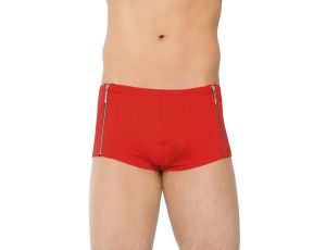 Szorty z zamkami SoftLine lycra czerwone M