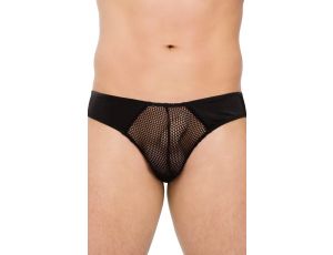 Stringi prowokacyjne siateczkowe SoftLine 4514 czarne XL