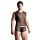 Net set - shirt and thong - black XL