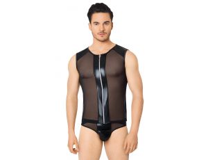 Seksowna koszulka i szorty siateczkowe SoftLine Collection czarne XL