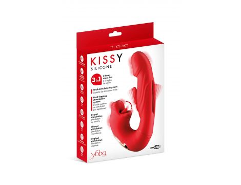 Wibrator króliczek Yoba Kissy 3w1 silikonowy USB 17,6 cm - 3