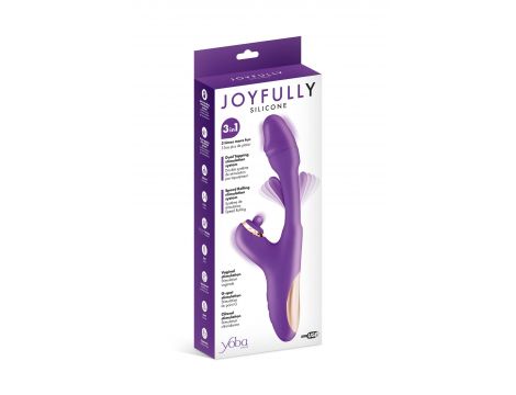 Joyfully 3-in-1 Rabbit Vibrator with Tapotem purple