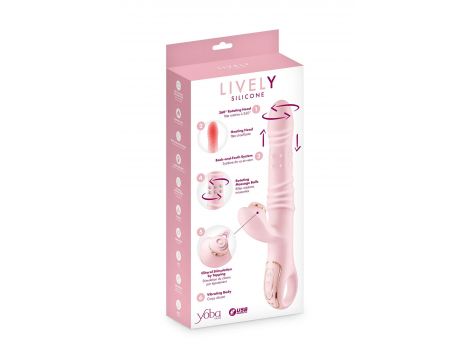 Wibrator króliczek Yoba Lively podgrzewany różowy USB