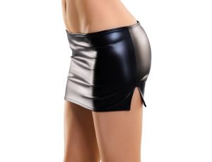 Błyszcząca mini spódniczka Wetlook Glossy CAMREN czarna L