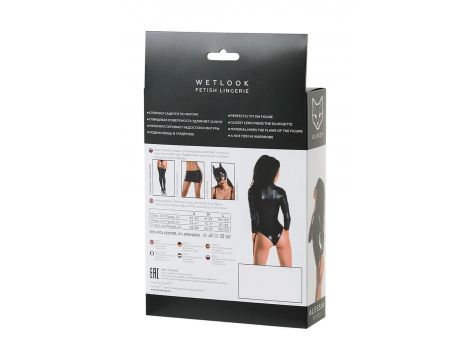 Body Wetlook Alessia Glossy czarne XL - 7