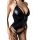 Komplet bielizny wetlook Glossy Paula czarny M