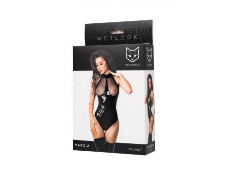 Body Wetlook Glossy Marcia czarne XL - 6